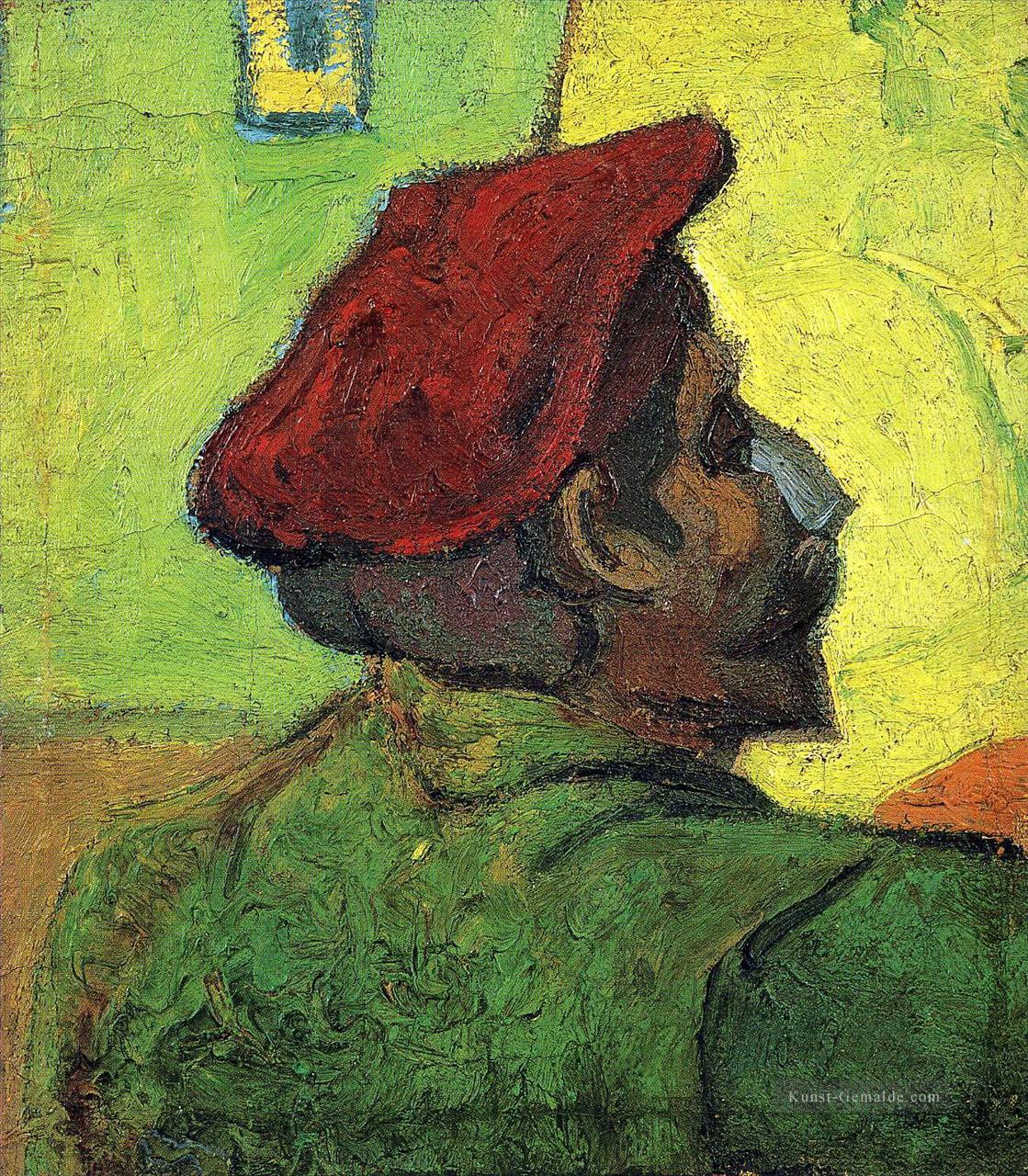 Paul Gauguin Mann in einem roten Barett Vincent van Gogh Ölgemälde